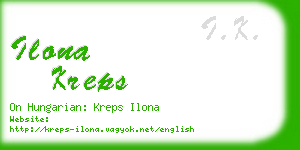 ilona kreps business card